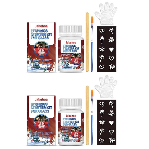 10 oz Frosted Etch Starter Kit for Glass, 2025 Glassware Etching Kit Creates Permanent Etched Patterns, Glass Etching Starter Medium for Intricate Designs, Art Mirrors Frosted Cream for Mirrors