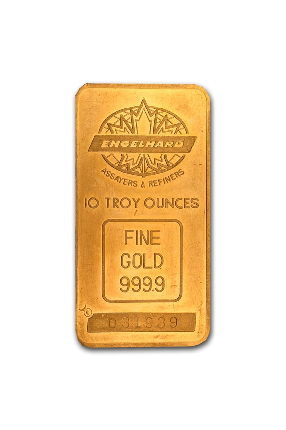 10 oz Gold Bar - Engelhard (Tall, Maple/Smooth)