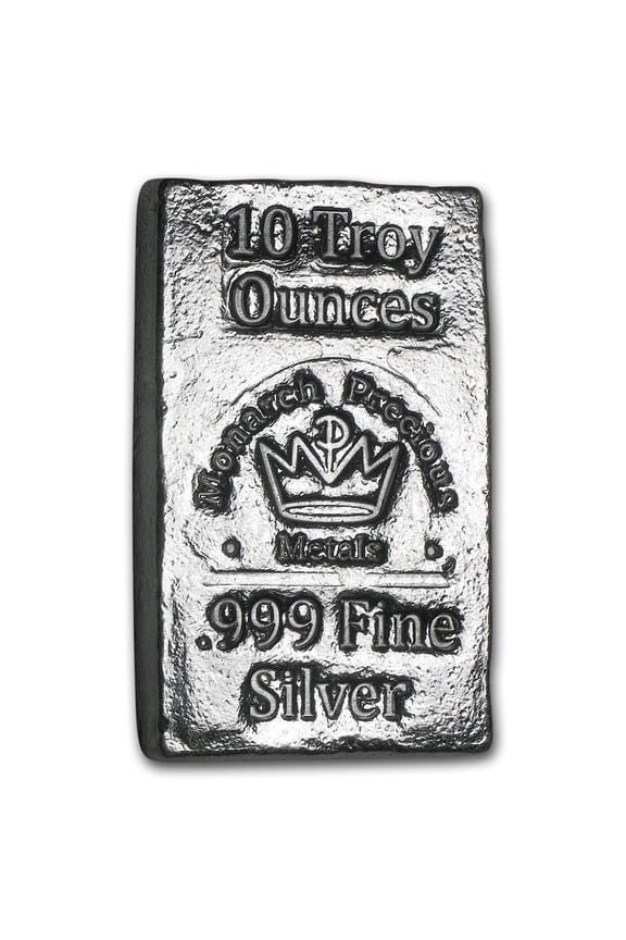 10 oz Hand Poured Silver Bar - MPM