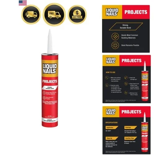 10 oz Interior Projects Latex Construction Adhesive Tan