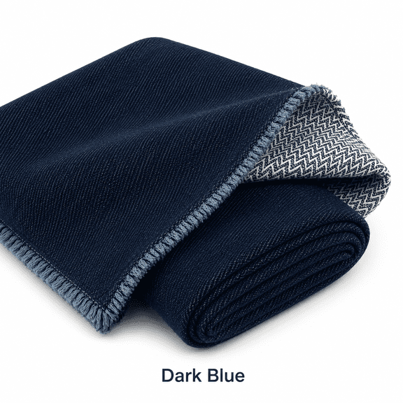 10 oz Medium Weight Dark Wash Denim Fabric by The Yard, 71" Extra Wide Precut 1 Yard Cotton Blend for Sewing, Home Decor & Crafts