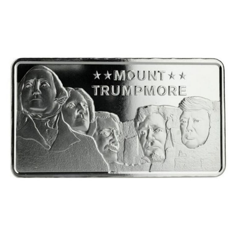 トランプ大統領　純銀10オンスバー　マウントトランプモア 10 oz Mount Trumpmore Silver Bar - Walmart.com