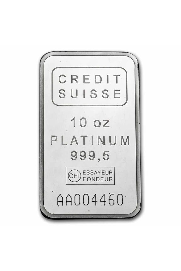 10 oz Platinum Bar - Secondary Market (.999+ Fine)