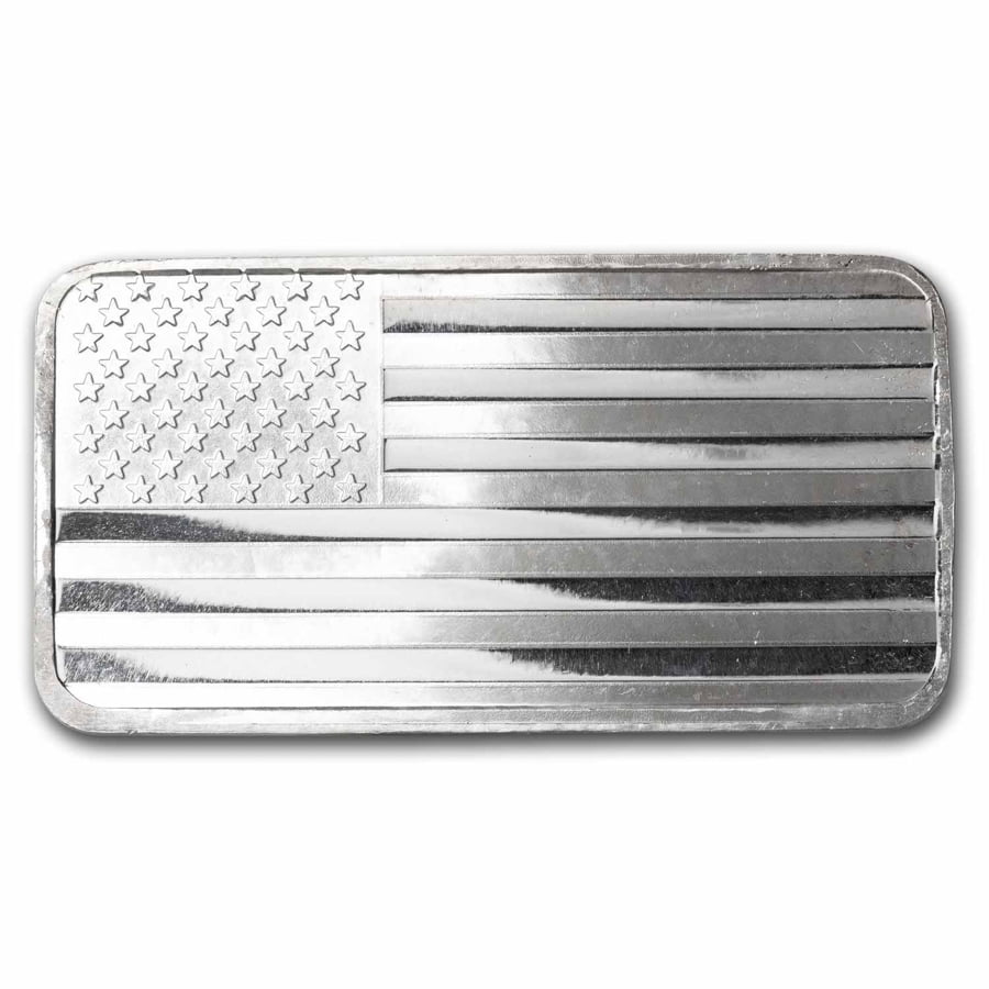 10 oz Silver Bar - American Flag Design - Walmart.com