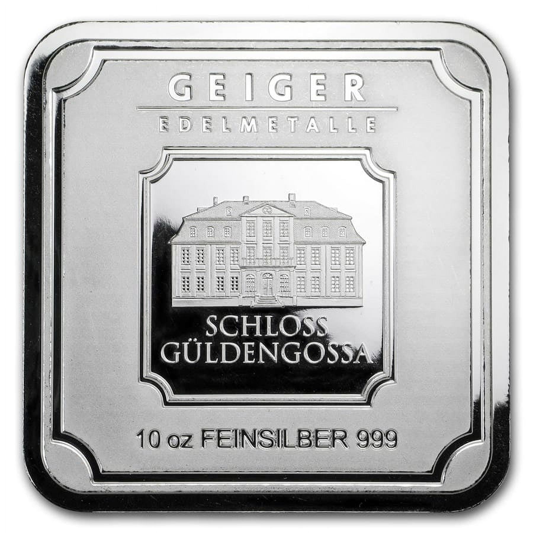 10 oz Silver Bar - Edelmetalle Geiger Series) (Original Square