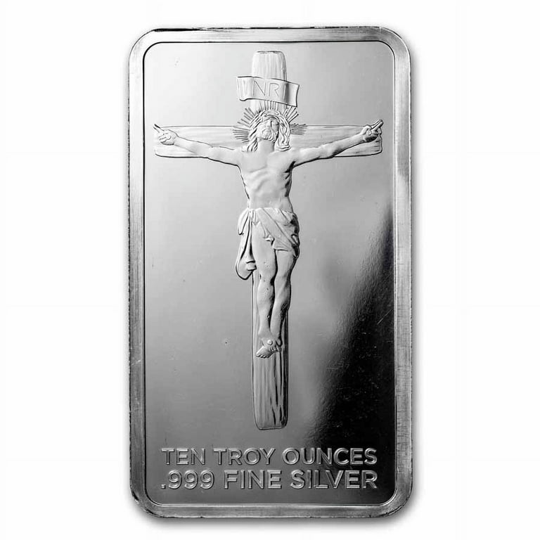 10 oz Pure Silver Bar - Jesus, Precious Metals Bullion - Walmart.com