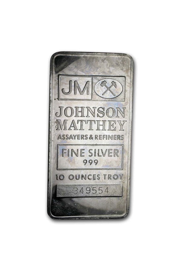 10 oz Silver Bar - Johnson Matthey (Scruffy)