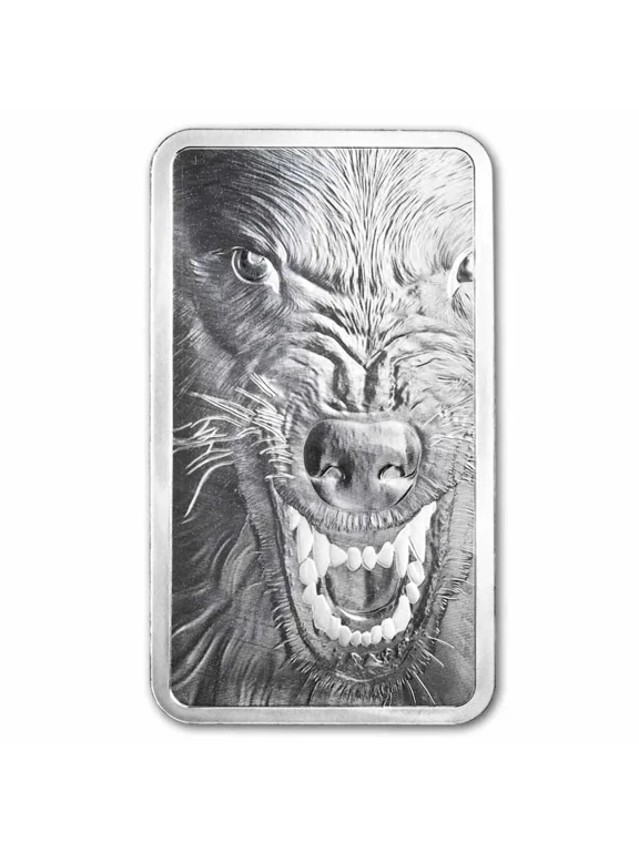10 oz Silver Bar - PAMP Suisse Into the Wild - Wolf