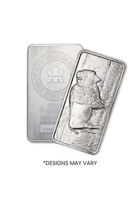 10 oz Silver Bar - Random Design - Lot of 2 - Walmart