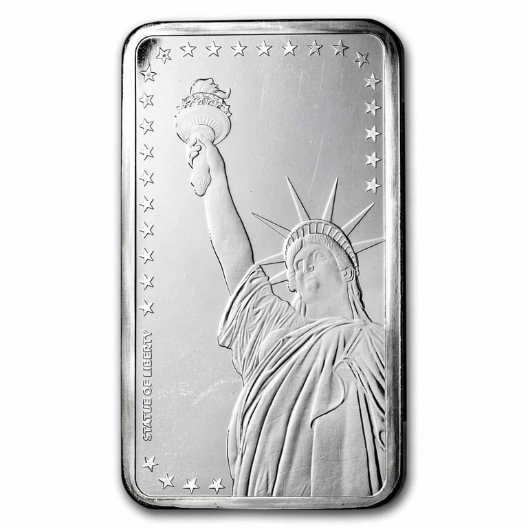 60周年記念 銀メダル　シルバー925 20g 10 oz Silver Bar - Statue of Liberty - Walmart.com