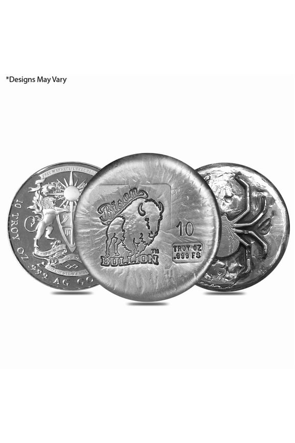 10 oz Silver Generic Round .999 Fine
