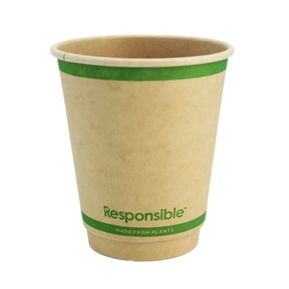 10 oz Smooth Insulated Hot Cups | Tree-Less™ Compostable Paper