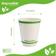 10 oz Smooth Insulated Hot Cups | Tree-Less  Compostable Paper