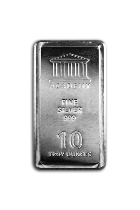 10 oz Stackable Silver Bar - Academy (New Design, No Motto)