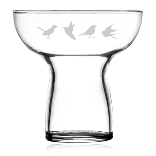 10 oz Stemless Margarita Cocktail Glass Gift Birds