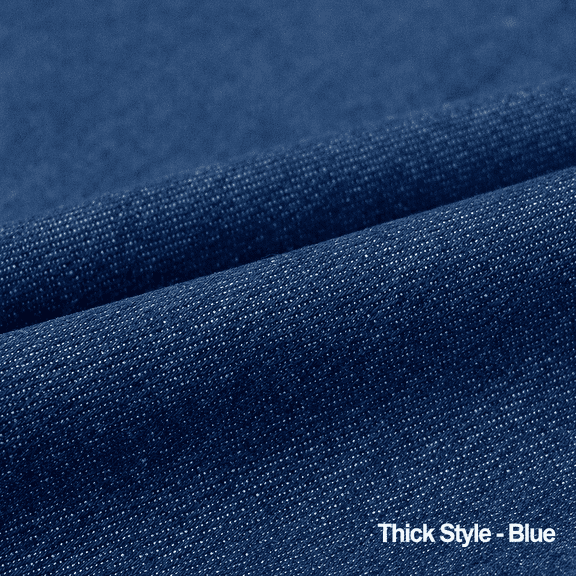 10 oz Stretch Denim Fabric by The Yard, Polyester Cotton Blend Heavyweight Twill Fabric for Jackets, Pants, Bags and DIY Sewing Crafts
