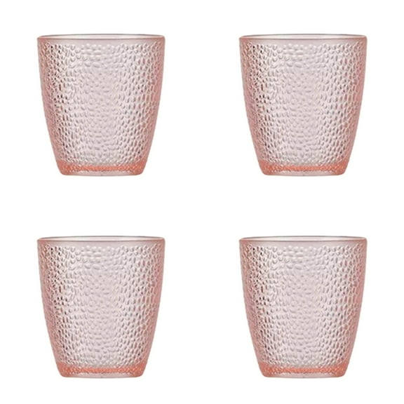 10 oz Unbreakable Premium Juice Glasses Cups Set of 5 Super Grade Acrylic Plastic Tumbler Cups Perfect for Gifts BPA Free Dishwasher Safe Stackable Reusable,Pink