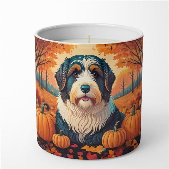10 oz Unisex Bearded Collie Fall Decorative Soy Candle