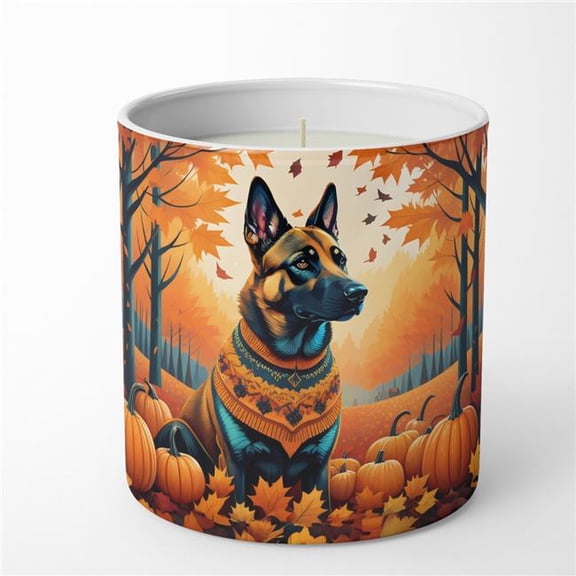 10 oz Unisex Belgian Malinois Fall Decorative Soy Candle