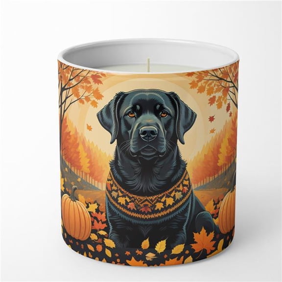 10 oz Unisex Black Labrador Retriever Fall Decorative Soy Candle