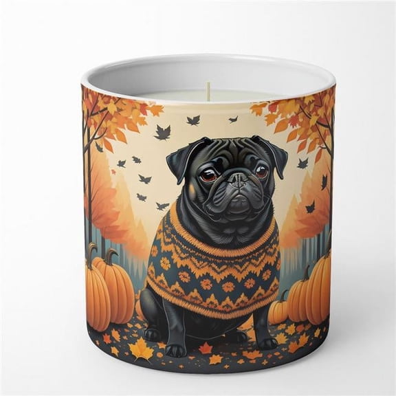 10 oz Unisex Black Pug Fall Decorative Soy Candle