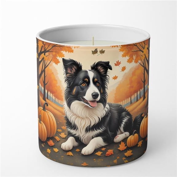 10 oz Unisex Border Collie Fall Decorative Soy Candle