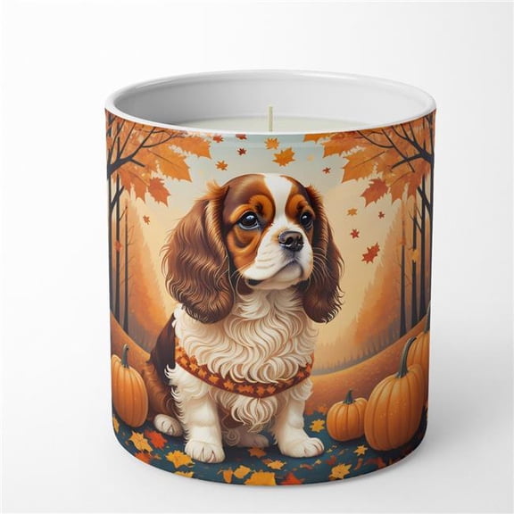 10 oz Unisex Cavalier Spaniel Fall Decorative Soy Candle