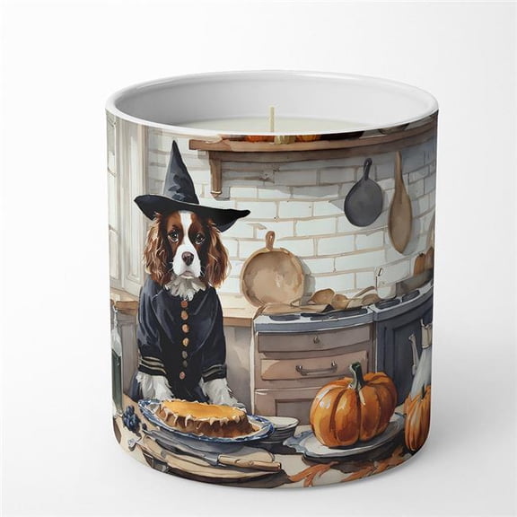 10 oz Unisex Cavalier Spaniel Fall Kitchen Pumpkins Decorative Soy Candle