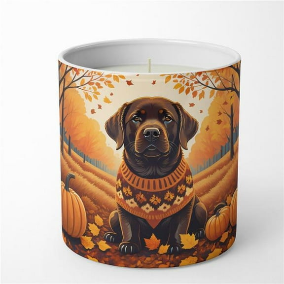 10 oz Unisex Chocolate Labrador Retriever Fall Decorative Soy Candle