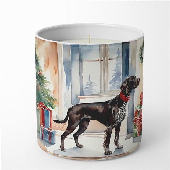 10 oz German Shorthaired Pointer Cozy Christmas Decorative Soy Candle