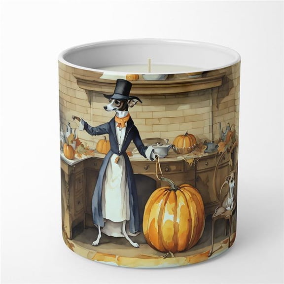 10 oz Unisex Italian Greyhound Fall Kitchen Pumpkins Decorative Soy Candle