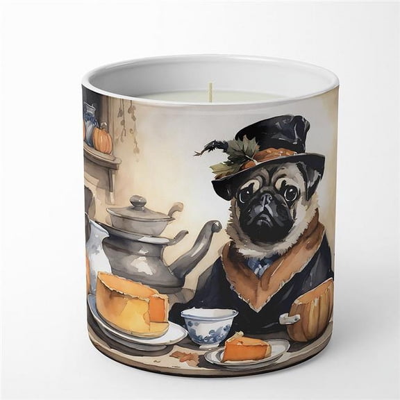 10 oz Unisex Pug Fall Kitchen Pumpkins Decorative Soy Candle