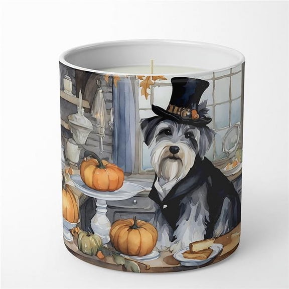 10 oz Unisex Schnauzer Fall Kitchen Pumpkins Decorative Soy Candle