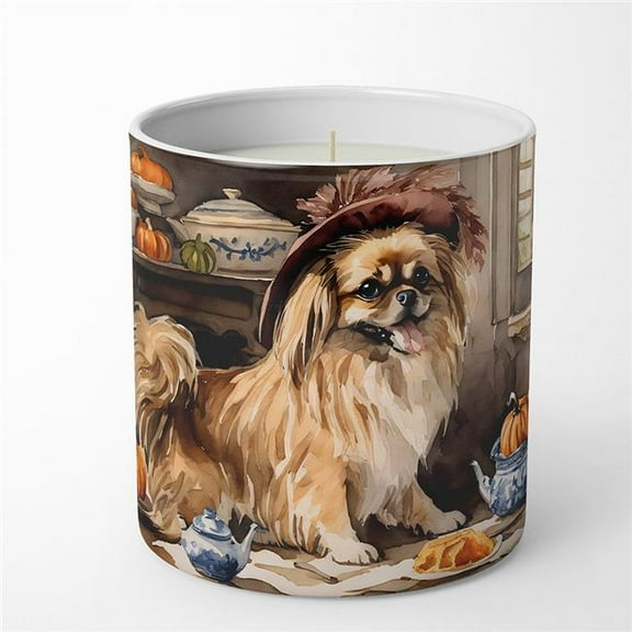 10 oz Unisex Tibetan Spaniel Fall Kitchen Pumpkins Decorative Soy Candle