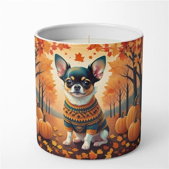 10 oz Unisex Tricolor Chihuahua Fall Decorative Soy Candle