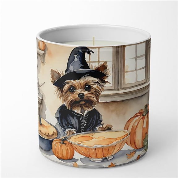 10 oz Unisex Yorkie Fall Kitchen Pumpkins Decorative Soy Candle