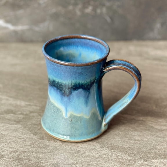 10 oz Wheel Thrown Pottery Coffee Mug, Rustic Coffee Cup, Modern Aesthetic Pottery Coffee Cup, Ceramic Mugs for Water Tea Coffee Milk Juice