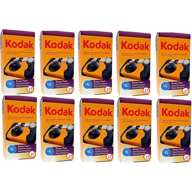 10 pACK Of Kodak HD Power Flash Use 35mm Disposable Camera