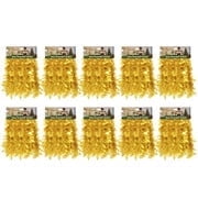 10 pack 10ft yellow Festive Garland,Christmas Tinsel Garland - 4.5in Width, Ideal for Christmas Furniture Decor,Flexible Decoration for Various Furniture