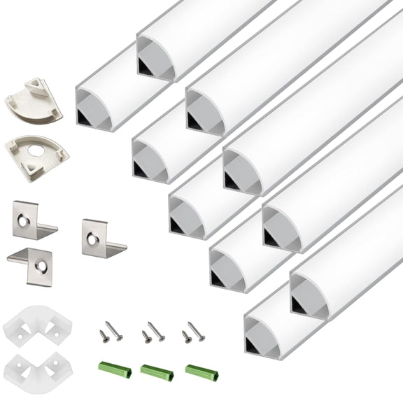 10-pack 3.3ft V Shape LED Strip Aluminum Diffuser System