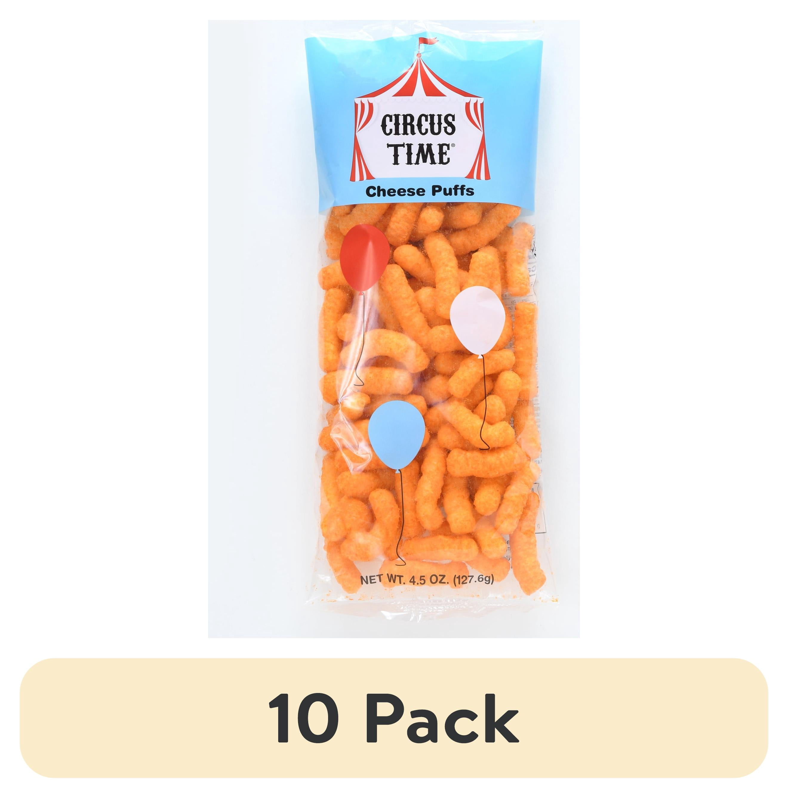 (10 pack) 4.5oz Circus Time Cheese Puffs