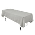 thumbnail image 1 of 10 pack 60"×102" Seamless 100% Polyester rectangular Tablecloth 25 COLORS Dine", Silver Grey, 1 of 1