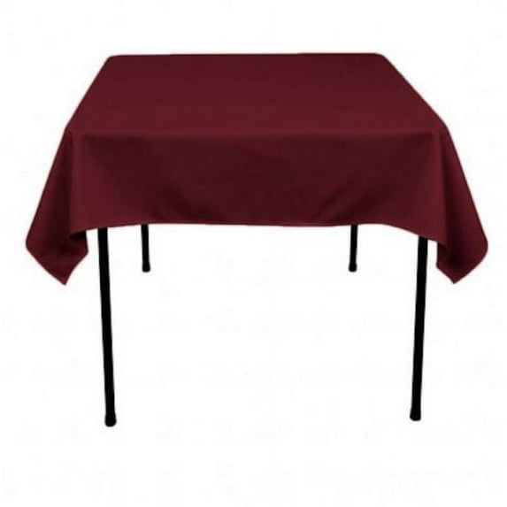 10 pack 60"x 60" Square Overlay Tablecloth 100% polyester Wholesale Wedding", Burgundy