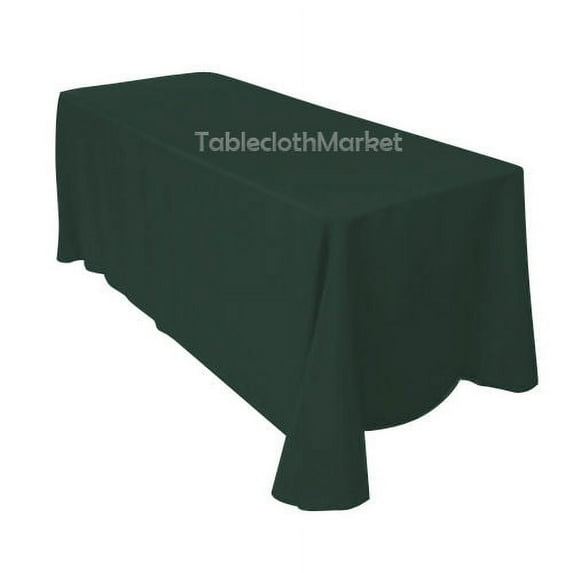 10 pack 90"×132" Tablecloths 100% Polyester 25 COLORS Wholesale Wedding Catering", (Color: Hunter Green)