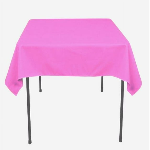 10 pack 90"x 90" Square Overlay Tablecloth 100% polyester Wholesale Wedding", (Color: Pink)