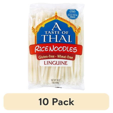 (10 pack) A Taste of Thai Linguine Rice Noodles, 16 oz