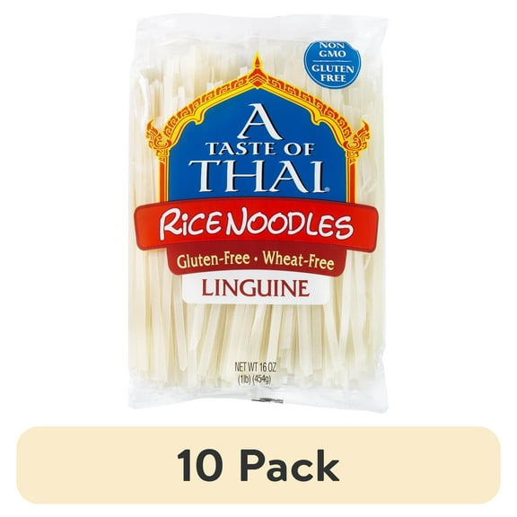 (10 pack) A Taste of Thai Linguine Rice Noodles, 16 oz