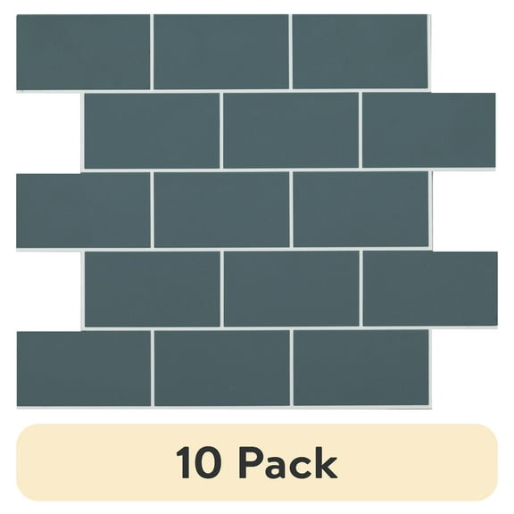 (10 pack) Aldhurst Urban Azul Adhesive Backed 9.84 in. x 10.37 in. PVC Mosaic Tile