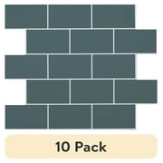 10 pack Aldhurst Urban Azul Adhesive Backed 9.84 in. x 10.37 in. PVC Mosaic Tile
