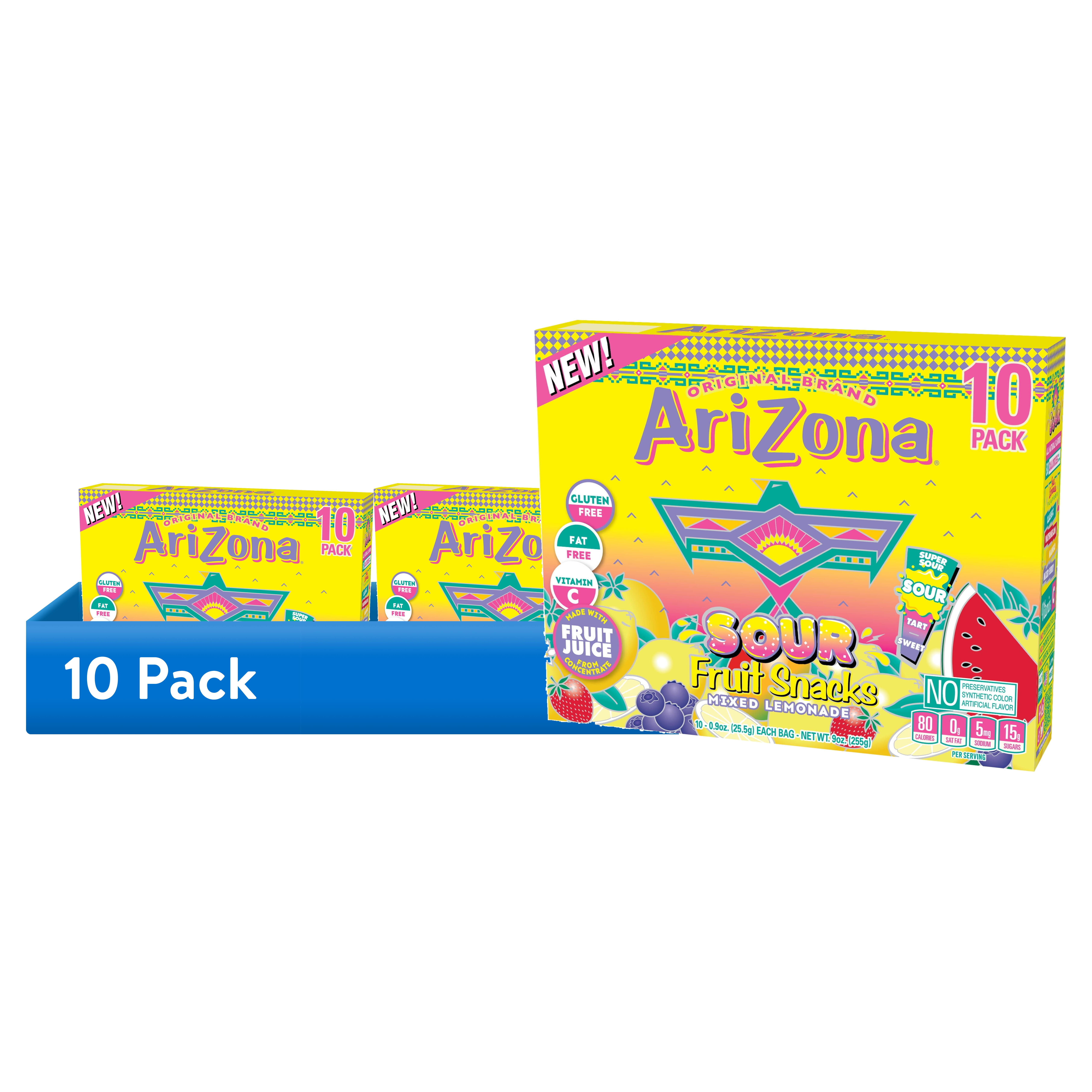AriZona Lemonade Sours Fruit Snacks, 0.9 oz, 10 count - Walmart.com